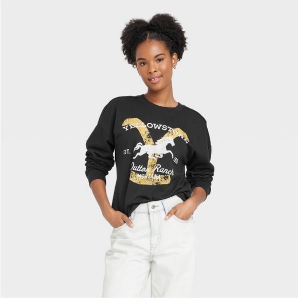 2/$20   Yellowstone Dutton Ranch Graphic Sweatshirt - Black - Picture 2 of 7